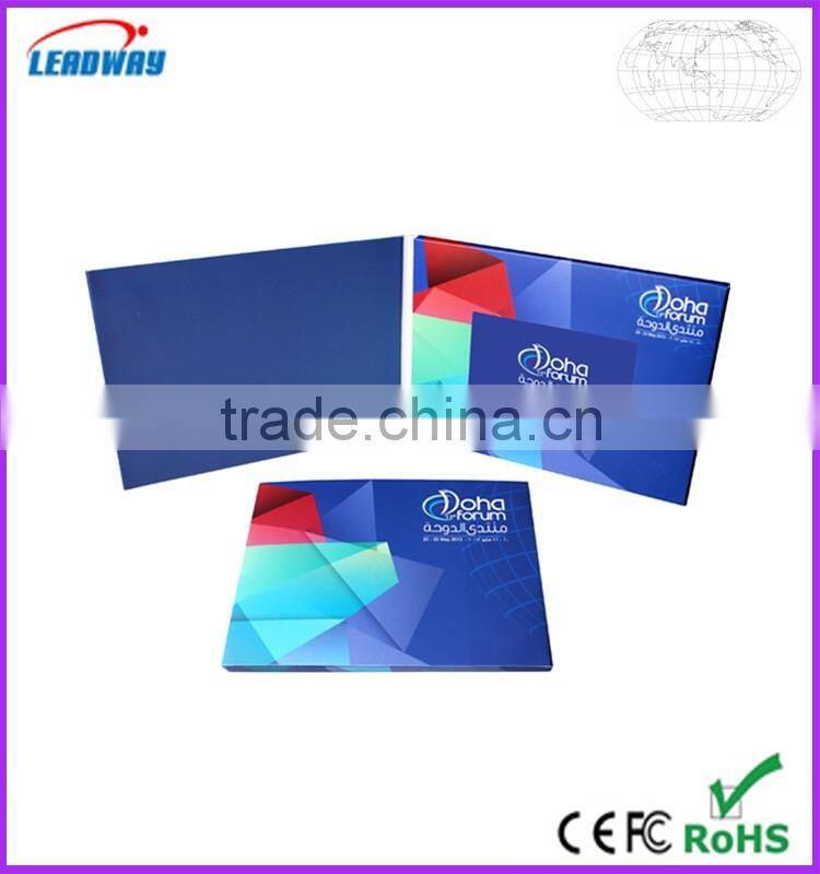 2016 Factory customized newest video greeting card/ lcd video greeting card/video invitation card