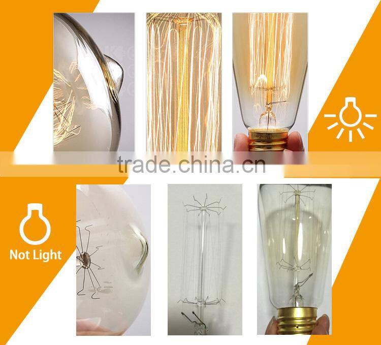 Top Manufacturer ST58 Squirrel Cage Vintage Edison Bulb E26/E27/B22