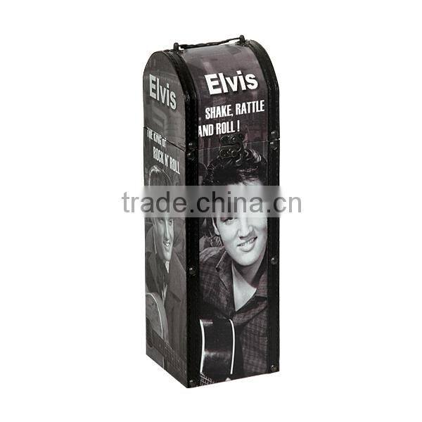 Decorative canvas wooden storage wine box