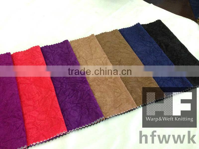 100% polyester shiny crushed aloba warp kintted sofa velvet wholesale