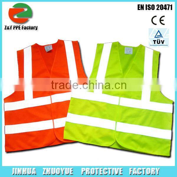 High Visibility 100% Polyester green suit Reflective Safety coat