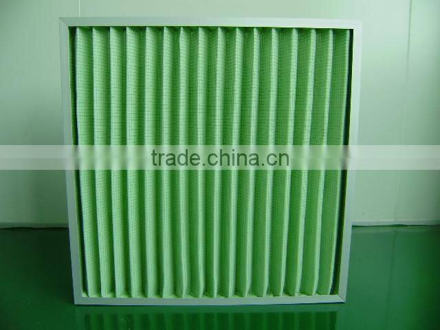 Aluminium Alloy Frame Primary Efficiency Pleated Panel Air Filter for central air-codition and clean room