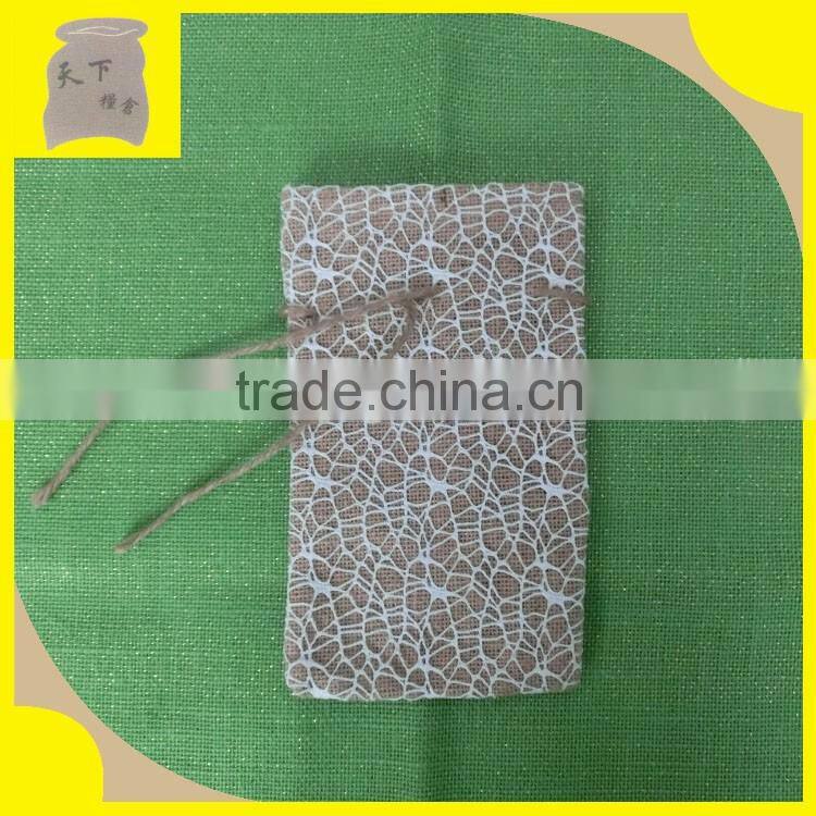 jute with custom printing for gift packaging burlap bags