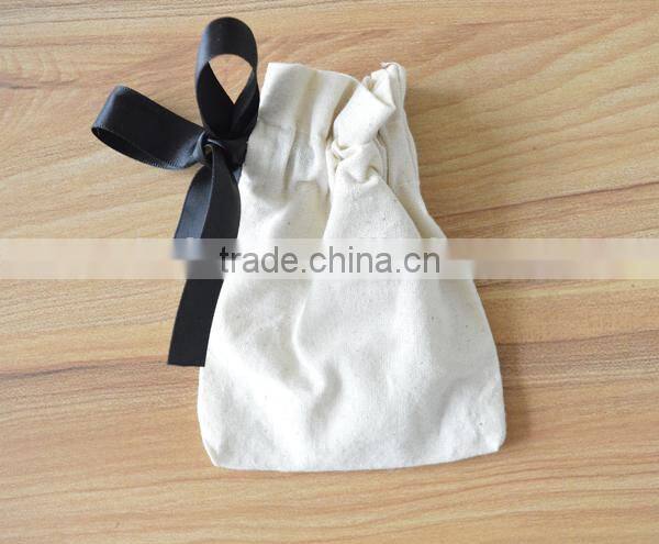 Custom Cotton Bag Drawstring Bag Jewelry Pouches (20150729J59)