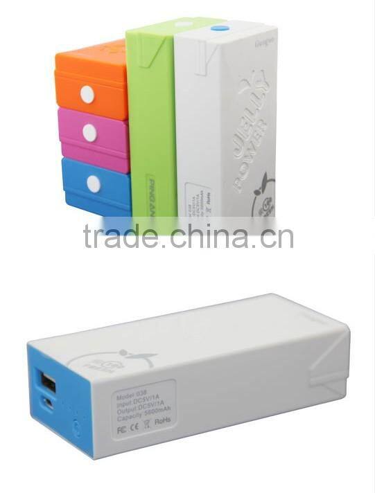 External portable lithium ion jelly battery charger for iphone, samsung galaxy s2,s3,s4