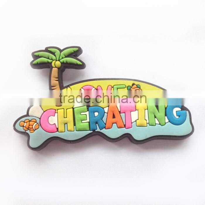 2016 promotion crafts customize round soft 3d pvc fridge magnet