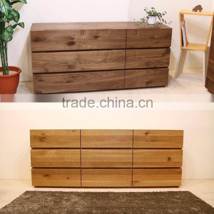 Original superior spacious wooden drawer with natural coating