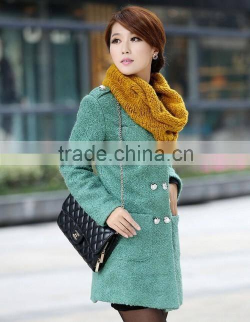China Style Newest Fashion Autumn Winter Coat Hot Sale Casual Elegant Woolen Cloth Coat