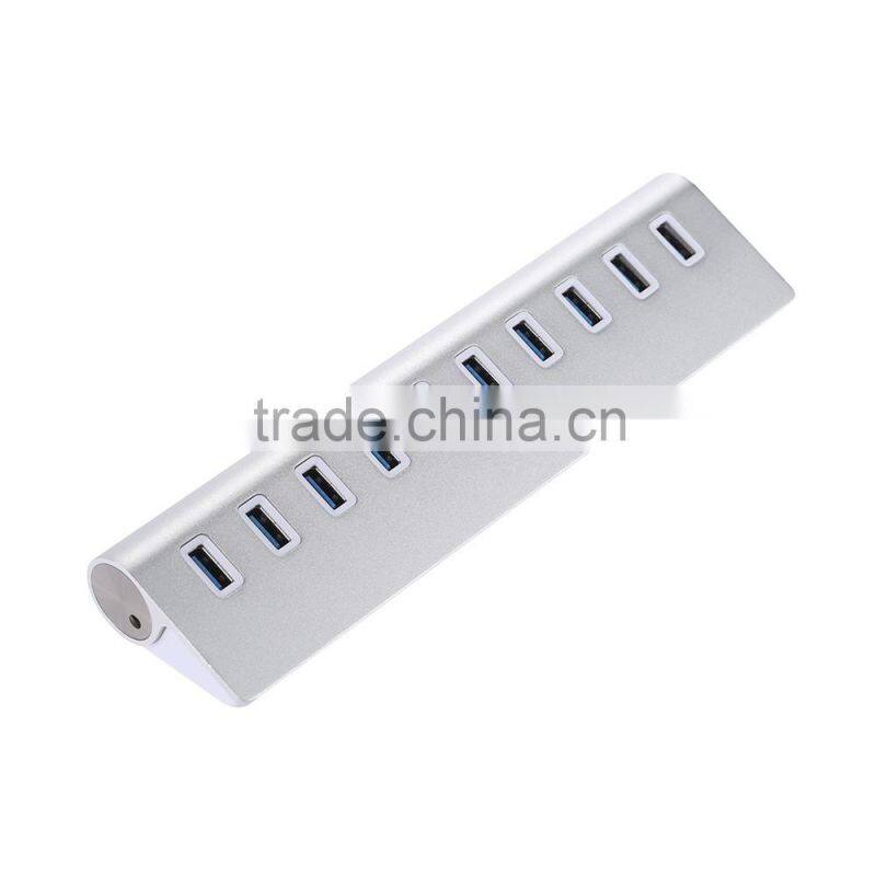 Aluminum alloy Multi 10 port USB 3.0 HUB