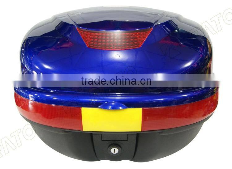 Be superior in quality blue monolock motorcycle tail box