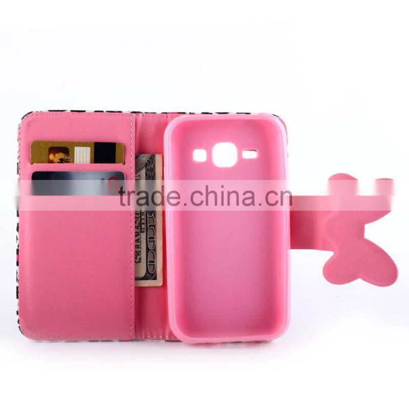 Wholesale For Samsung Galaxy J1 J100 Painted Style Leather TPU Case with Wallet Card Slots Free Shipping