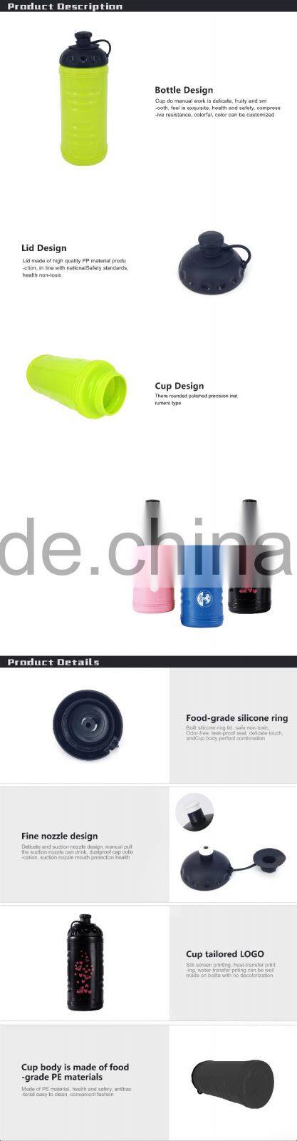 Eco-Friendly food grade PE water bottles for our door