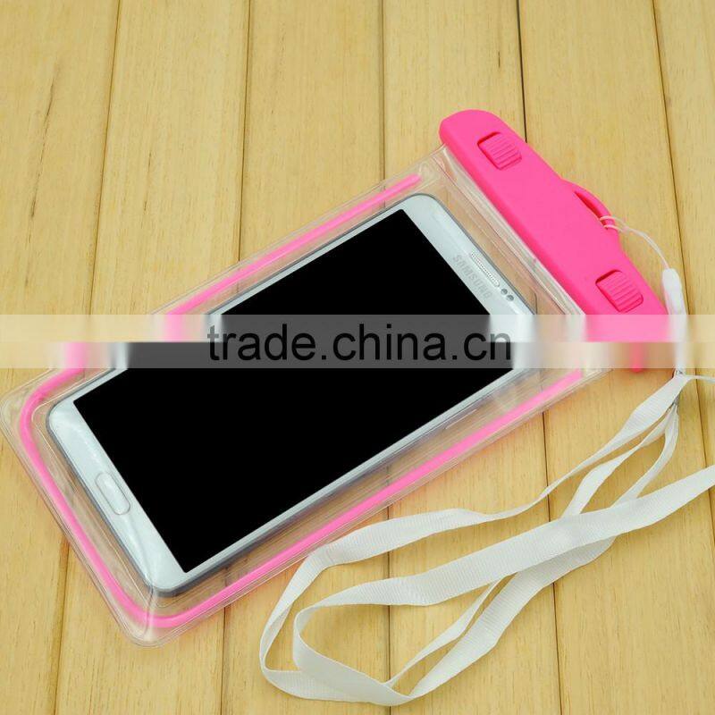 New design colorful 4"-6" mobile phone used PVC waterproof bag