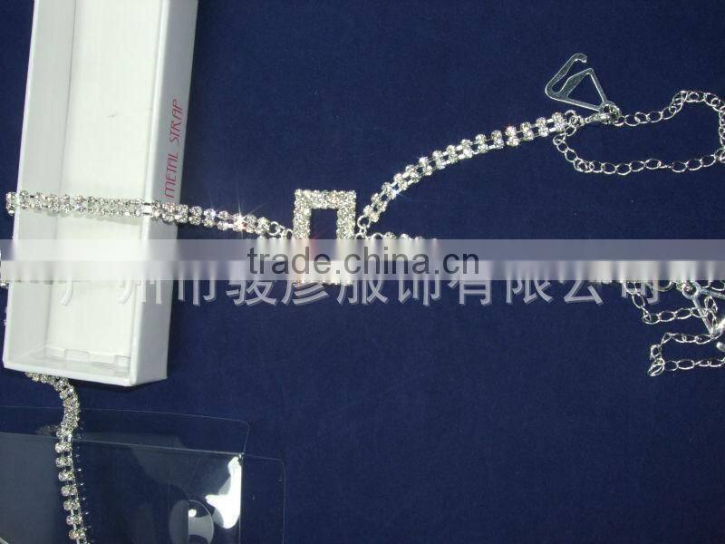 Metal rhinestone shoulder staps J072