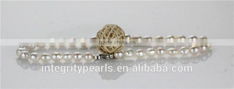 Simple design 10-12mm grade AA edison freshwater pearl set jewelry