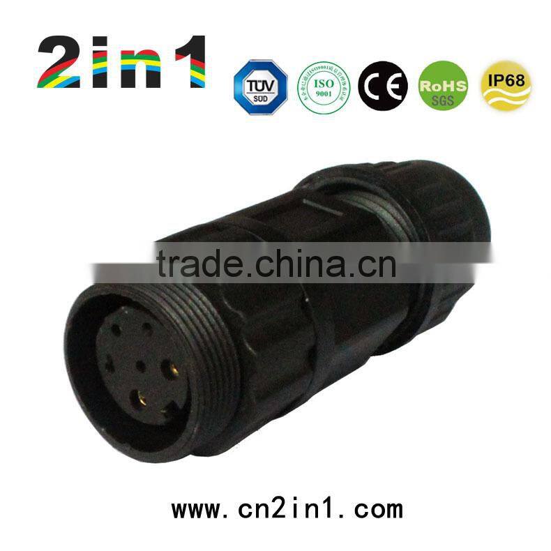 260A 2+4Pin IP68 Soldering Electric Cable Wire Waterproof Connector