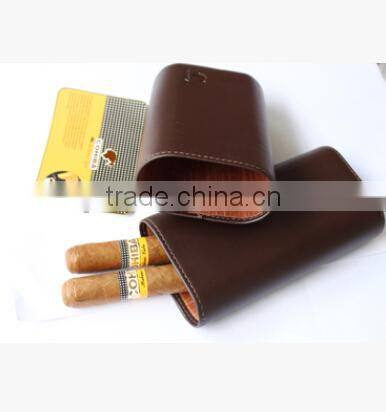Pure leather case for cigar