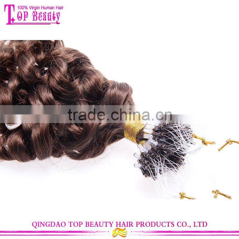 Real tangle free unprocessed 6a brazilian virgin loose wave micro loop hair extension