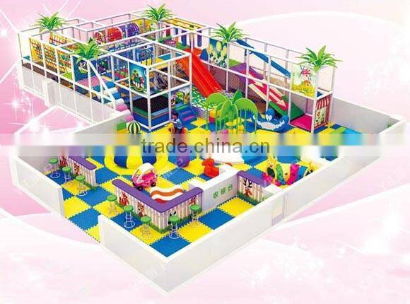 Custom design kids indoor trampoline centre kids naughty castle with elegant shape