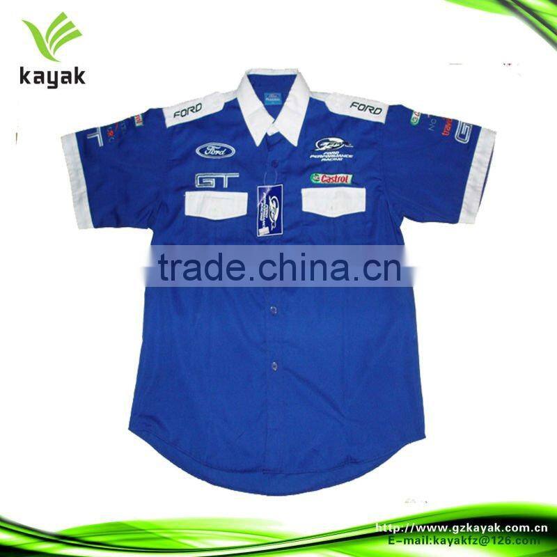 Red long sleeve motorbike racing suits/racing crew shirts