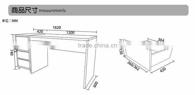 hot sale wooden study table , computer desk