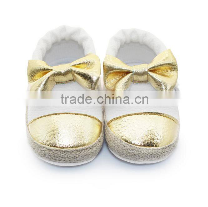 baby cute bow soft leather shoes best selling 2016