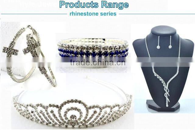 2016 Fashion Crystal Chain Necklace Chunky Statement Necklace With Rhinestone