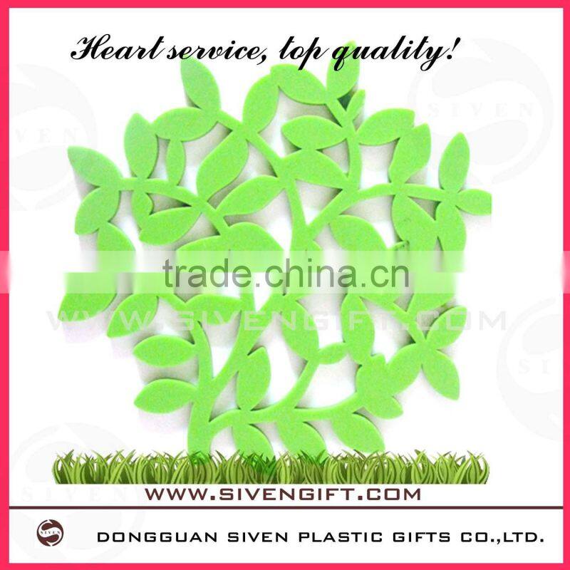 2014 Round Shape silicone /Flexible Soft PVC Coaster