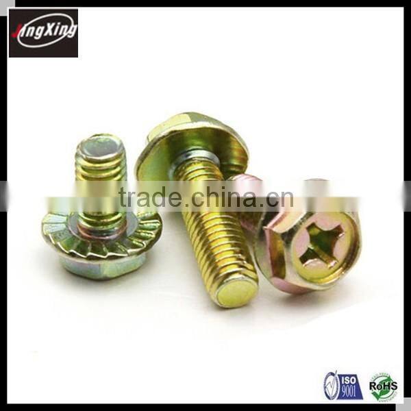 factory supplier carbon steel DIN6921 grade 4.8/8.8 zinc plated flange bolt
