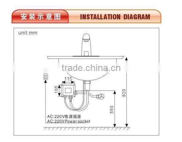 Automatic single Cold Sensor Faucet for hospital