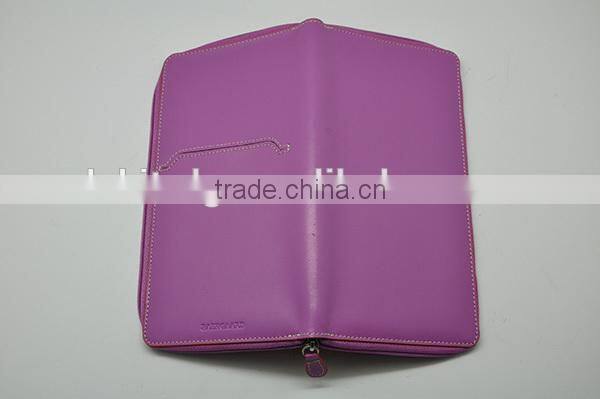 pu leather atm card holder with zipper
