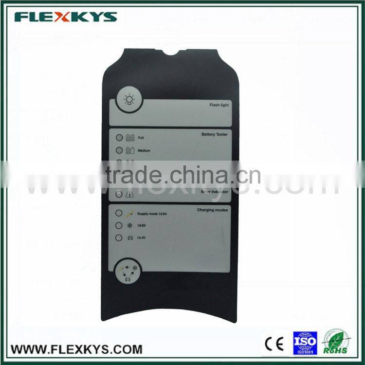 Factory exported directly Membrane Label with LED Lights Display Window for Battery Charger
