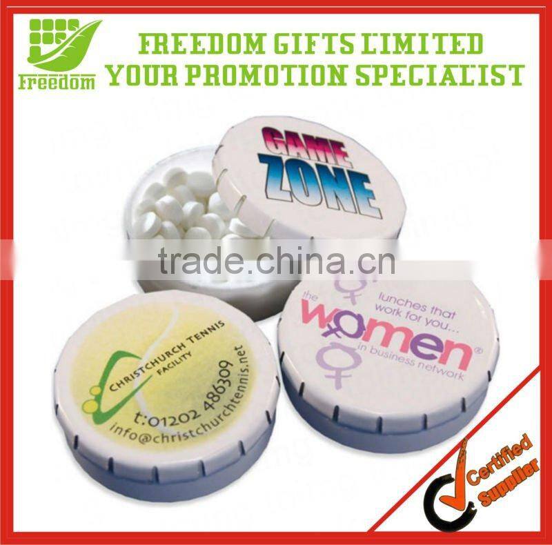 Advertising Sugar Free Mints In Tin