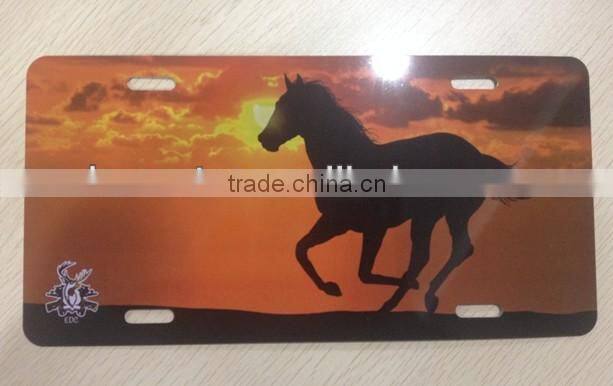 Custom embossed metal license plate sign