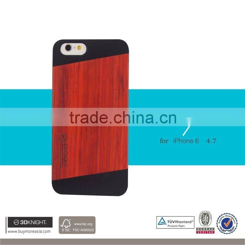 Factory Price Mobile Accessories Laser Engraving Custom Design PC Wooden Cell Phone Case Wood for iPhone 6 Case 3D KNIGHT