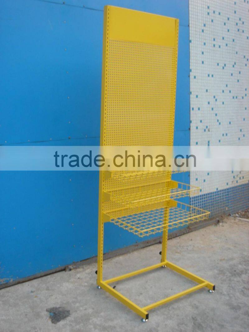 Customized hot retail metal wall display shop shelving