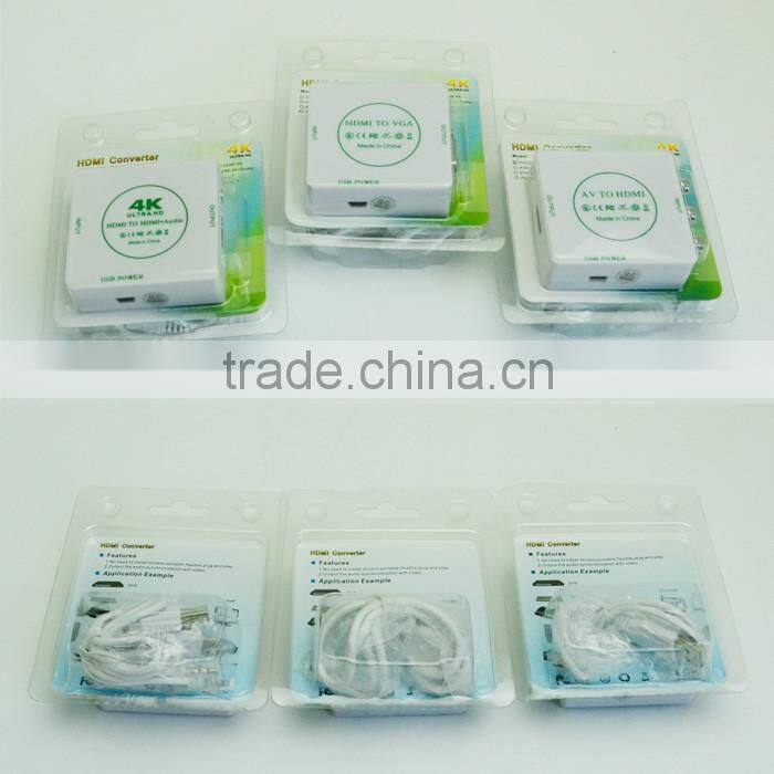 DC 5V USB power Supply Full HD Micro VGA TO HDMI Converter Box