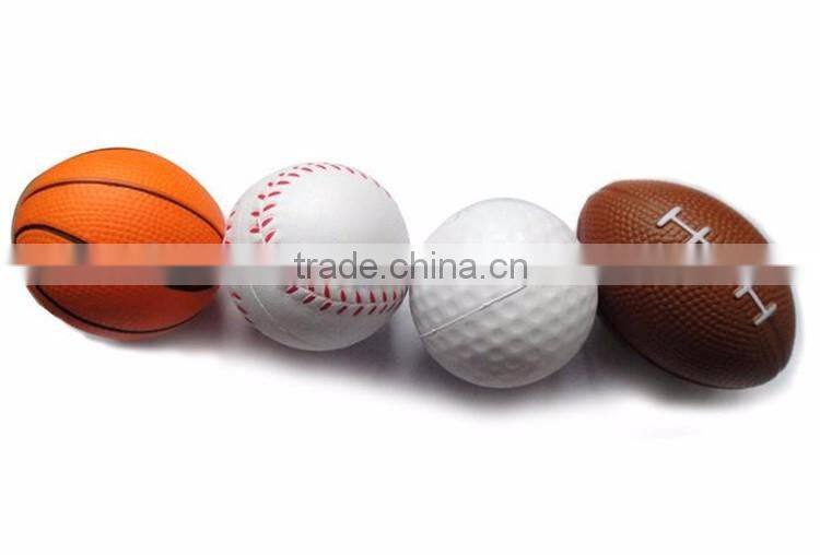 Hot selling printed cheap football shape PU foam stress ball for promotion