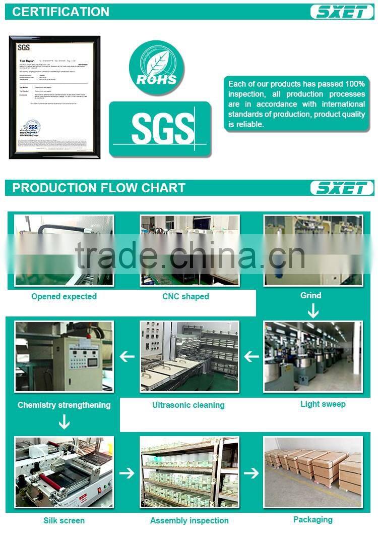 Custom white tempered glass