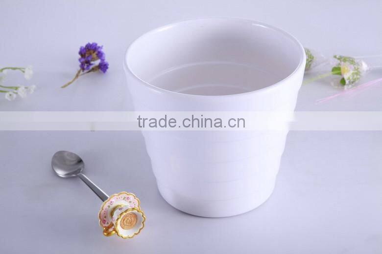 decorative plant pots indoor/flower pots wholesale/unbreakable melamine flower pot, decoration cheap flower pots