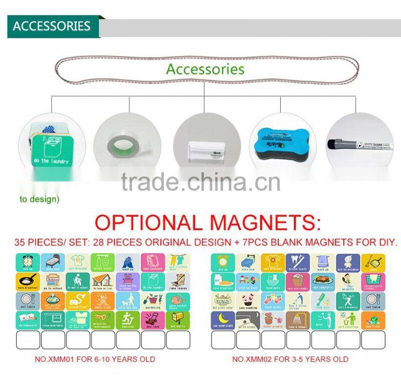 Magnetic Dry Erase Wall Sticker Printed Whiteboard Weekly Calendar 60 x 40 cm