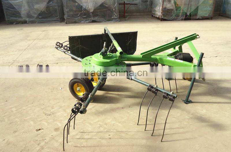Farm tractor pto driven 3 point hitch hay tedder with CE approved