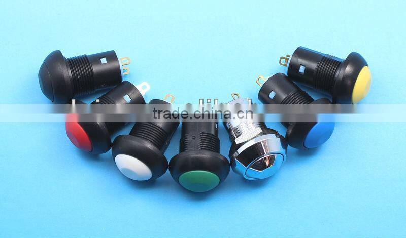 12mm latching waterproof push button switch