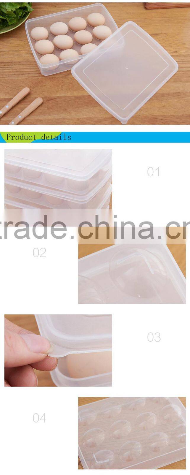 Egg Container Holder Box Refrigerator Storage Tray for 12 eggs