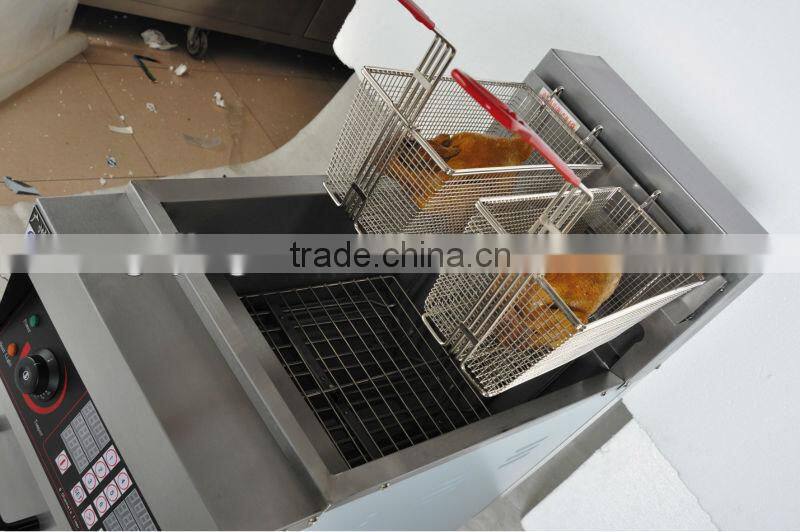 electric fryer(2-tank&4-basket) with timer