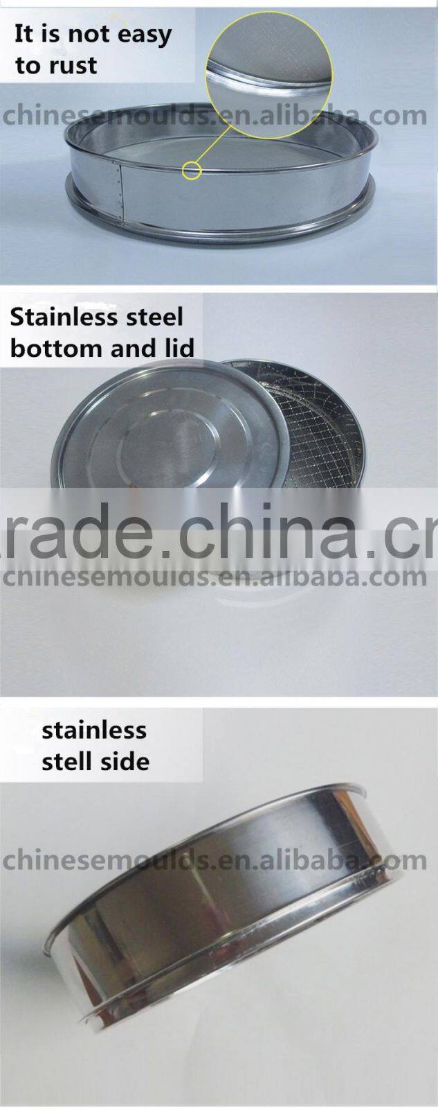 Stainless Steel Square Mesh Stamping Test Sieve