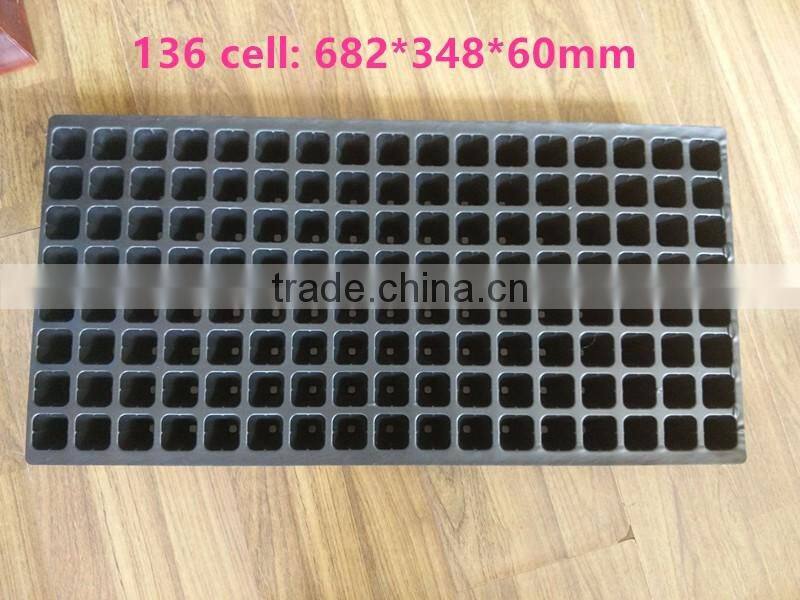 136 cell plastic seed sprouter tray for floating foam tray