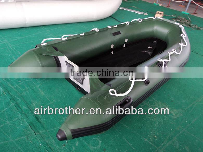 pvc high-speed inflatable boat army green