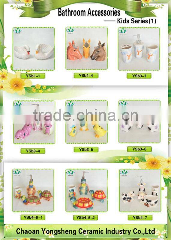 soild color ceramic 4pcs bath accessories ,bathroom sets