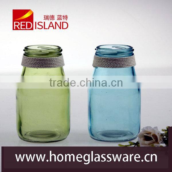 11oz fashion storage decoration glass bottle with string